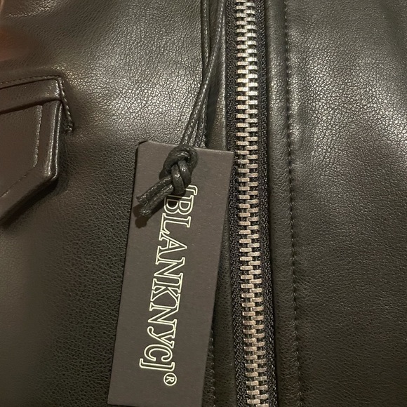 Blank NYC "The One" Faux Leather Jacket Moto Black Small blanknyc NWT NEW Biker - Picture 7 of 11